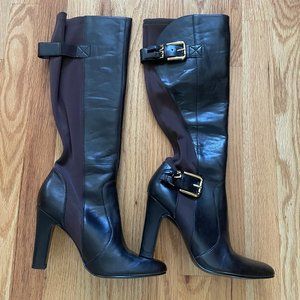 Jessica Simpson Brown Heeled Knee High Leather Boots - Size 6.5